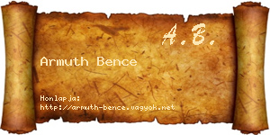 Armuth Bence névjegykártya
